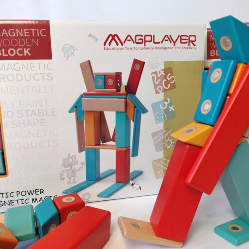 magnéticos de madera 24 piezas